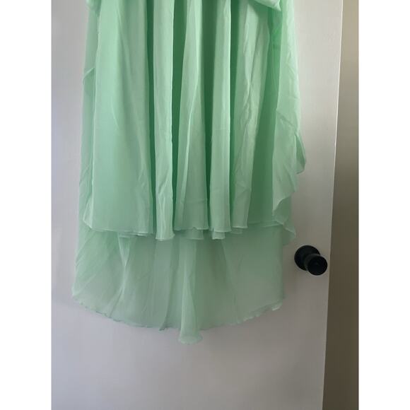 Mint Green Flowy Maxi Skirt Size Medium Elastic Waist NWOT Chiffon High Waisted - Picture 3 of 6